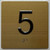 ADA 5TH FLOOR ELEVATOR JAMB PLATE SIGN