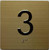 HOTEL 3RD FLOOR ELEVATOR JAMB PLATE SIGN