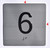 HOTEL DIRECTIONAL SIGN ELEVATOR JAMB PLATE WITH BRAILLE 6TH FLOOR