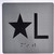 ADA ELEVATOR JAMB PLATE WITH BRAILLE (STAR LOBBY SIGN