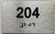 TACTILE HOTEL APARTMENT NUMBER - UNIT NUMBER SIGN