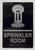 HOTEL DIRECTIONAL SIGN SPRINKLER ROOM