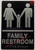 TACTILE HOTEL FAMILY RESTROOM SIGN