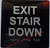 TACTILE HOTEL EXIT STAIR DOWN SIGN