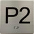 BRAILLE ELEVATOR PARKING 2 (P2) FLOOR SIGN