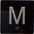 TACTILE HOTEL ELEVATOR MEZZANINE M FLOOR SIGN