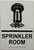 TACTILE HOTEL SPRINKLER ROOM SIGN