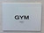 HOTEL GYM ROOM SIGN