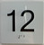 HOTEL ADA ELEVATOR FLOOR 12 /JAMB PLATE FLOOR 12 SIGN