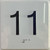 BRAILLE ELEVATOR FLOOR 11 /JAMB PLATE FLOOR 11 SIGN