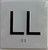 TACTILE HOTEL ELEVATOR FLOOR LL /JAMB PLATE FLOOR LOWER SIGN