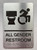 TACTILE HOTEL ALL GENDER RESTROOM ACCESSIBLE W SYMBOL SIGN