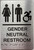 BRAILLE GENDER NATURAL RESTROOM ACCESSABLE SIGN