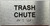 TACTILE HOTEL TRASH CHUTE SIGN