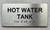 HOTEL DIRECTIONAL SIGN HOT WATER TANK