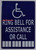 ADA Ring Bell for Assistance OR Call with Symbol s   Signage