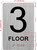 HOTEL FLOOR NUMBER (3RD FLOOR) SIGN