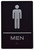 Men Restroom  -Braille  with Raised Tactile Graphics and Letters   -Signage
