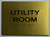 Utility Room Signage