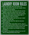SIGNAGE Laundry Room Rules  (Green, Rust Free Aluminium )