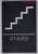 SIGN ADA Braille Stair  (Black, Comes with Double Sided Tape)- The Standard ADA line