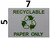SIGN Recyclable Paper Only Sticker (Sticker)