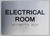 Electrical Room-Braille with Raised Tactile Graphics and Letters