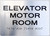 Elevator Motor Room -Braille with Raised Tactile Graphics and Letters