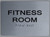 Fitness Room Braille with Raised Tactile Graphics and Letters-