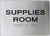 Supplies Room-Braille with Raised Tactile Graphics and Letters Sign
