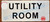 UTILITY ROOM  BRUSHED ALUMINUM Signage