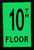 Floor number TEN  Signage