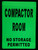 COMPACTOR ROOM SIGN GLOW IN THE DARK