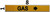 Pipe Marking- Gas Sign with Arrow (Sticker Yellow)