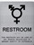 RESTROOM Tactile Graphics Grade 2 Braille Text with raised letters Signage