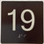 Elevator floor 19 /jamb plate floor 19  letters/Image & Grade 2 Braille - Includes Red Adhesive pad for Easy Installation