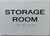 STORAGE ROOM  with Raised letters/Image & Grade 2 Braille - Includes Red Adhesive pad for Easy Installation Sign