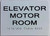 ELEVATOR MOTOR ROOM  with Raised letters/Image & Grade 2 Braille - Includes Red Adhesive pad for Easy Installation Building Sign
