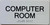 Computer Room  with Raised letters/Image & Grade 2 Braille - Includes Red Adhesive pad for Easy Installation Safety Sign