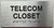 TELECOM CLOSET  with Raised letters/Image & Grade 2 Braille - Includes Red Adhesive pad for Easy Installation