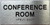 CONFERENCE ROOM  with Raised letters/Image & Grade 2 Braille - Includes Red Adhesive pad for Easy Installation Safety Sign