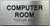 COMPUTER ROOM  with Raised letters/Image & Grade 2 Braille - Includes Red Adhesive pad for Easy Installation