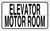 ELEVATOR MOTOR ROOM SIGN (White Aluminium rust free)