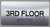 3rd Floor Sign-Tactile Signs - Floor Number Tactile Touch Braille Sign-Tactile Signs