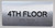 4th Floor Sign-Tactile Signs - Floor Number Tactile Touch Braille Sign-Tactile Signs
