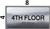 4th Floor Sign-Tactile Signs - Floor Number Tactile Touch Braille Sign-Tactile Signs