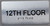 12th Floor Sign-Tactile Signs - Floor Number Tactile Touch Braille Sign-Tactile Signs