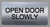 Open Door Slowly Sign-Tactile Signs  Silver-Tactile Touch Braille Sign-Tactile Signs