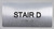 Stair D Sign-Tactile Signs  Silver-Tactile Touch Braille Sign-Tactile Signs