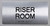 Riser Room Sign-Tactile Signs  Silver-Tactile Touch Braille Sign-Tactile Signs